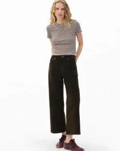 Andi Ankle Wide-Leg Corduroy Pants