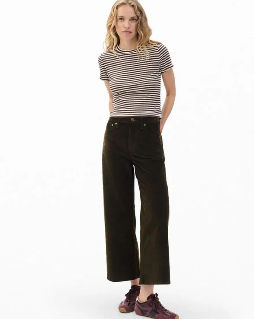 Andi Ankle Wide-Leg Corduroy Pants
