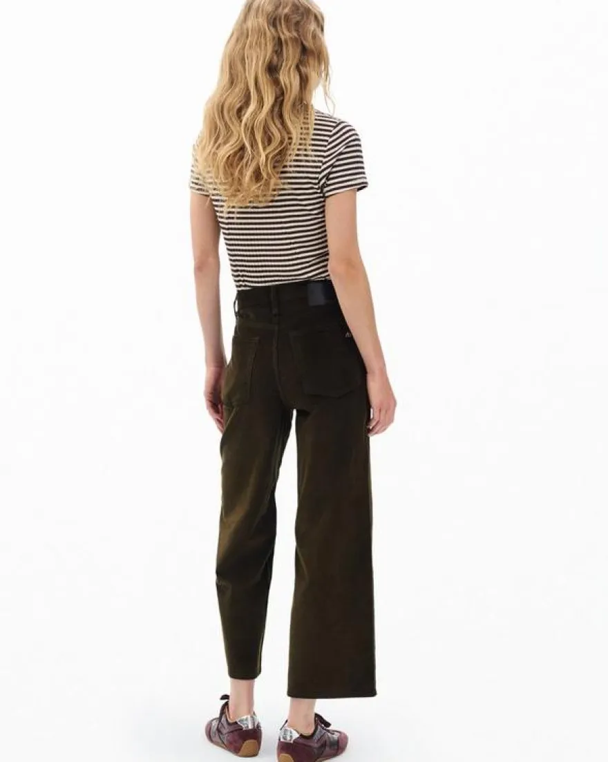Andi Ankle Wide-Leg Corduroy Pants