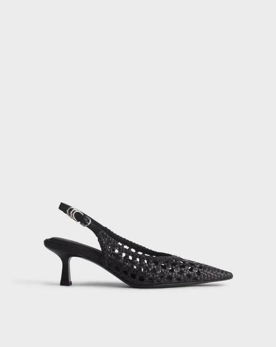 Brynn Faux Leather Slingback Heels
