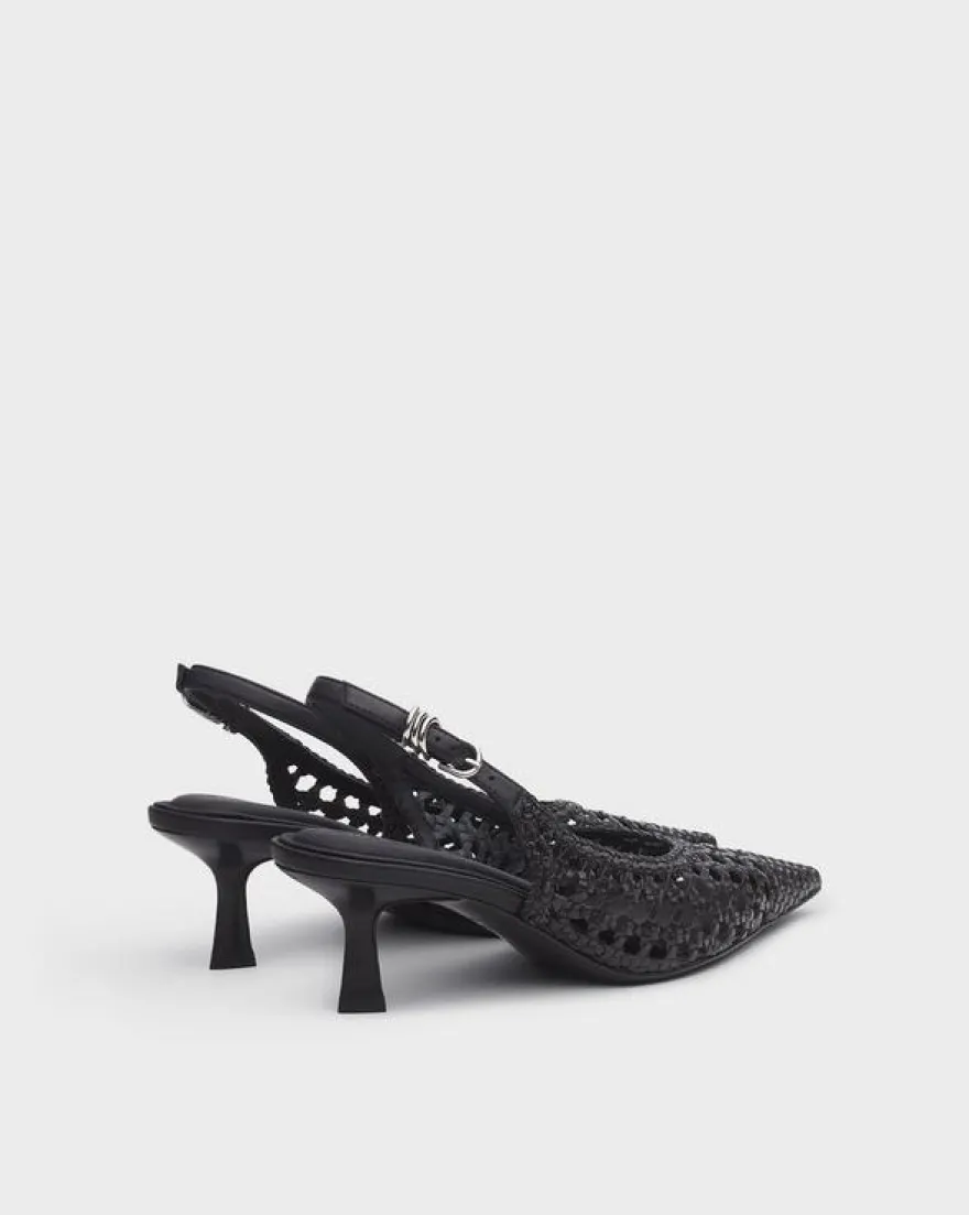 Brynn Faux Leather Slingback Heels