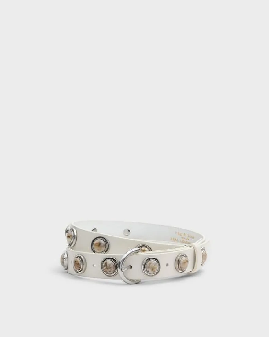 Celia Studded Italian Leather Belt