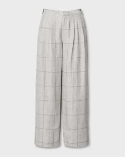 Chappell Plaid Linen Pants