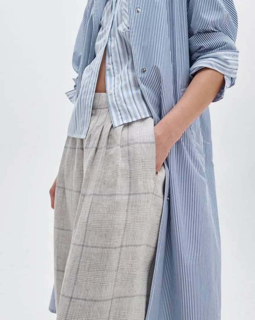 Chappell Plaid Linen Pants