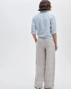 Chappell Plaid Linen Pants