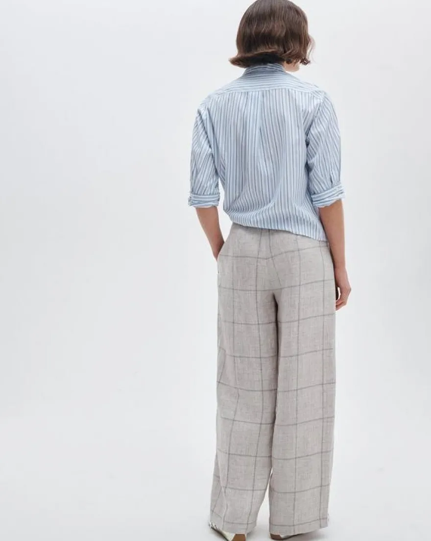 Chappell Plaid Linen Pants