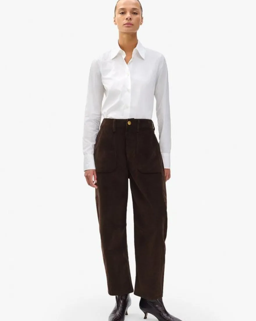 Charlie Ankle Barrel Corduroy Pants