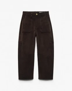 Charlie Ankle Barrel Corduroy Pants