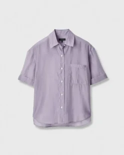 Connie Organza Short-Sleeve Shirt