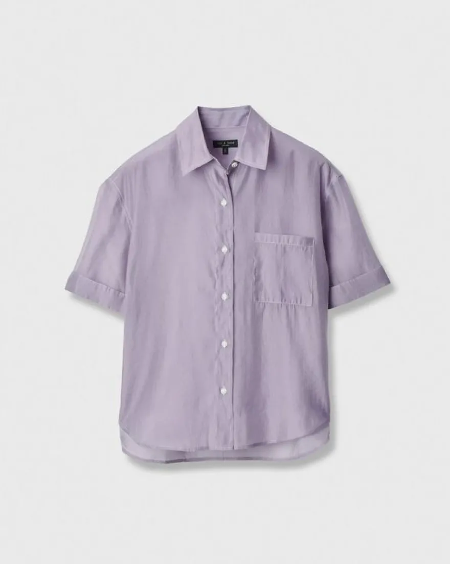 Connie Organza Short-Sleeve Shirt