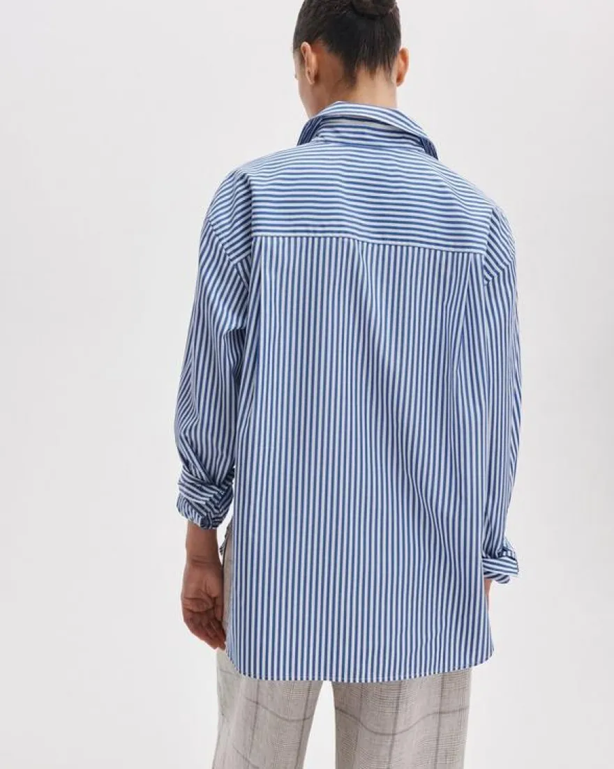 Connie Striped Poplin Shirt