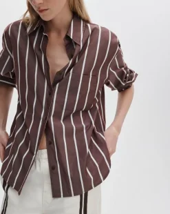 Connie Striped Poplin Shirt