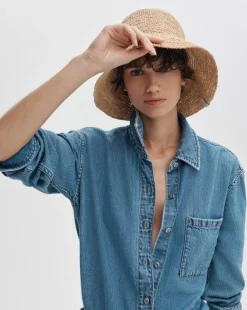 Crochet Raffia Bucket Hat