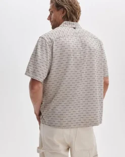 Dalton Short-Sleeve Jacquard Shirt