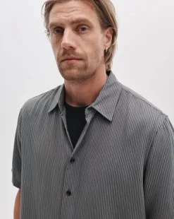 Dalton Short-Sleeve Jacquard Shirt