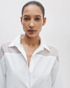 Elly Poplin-Organza Shirt