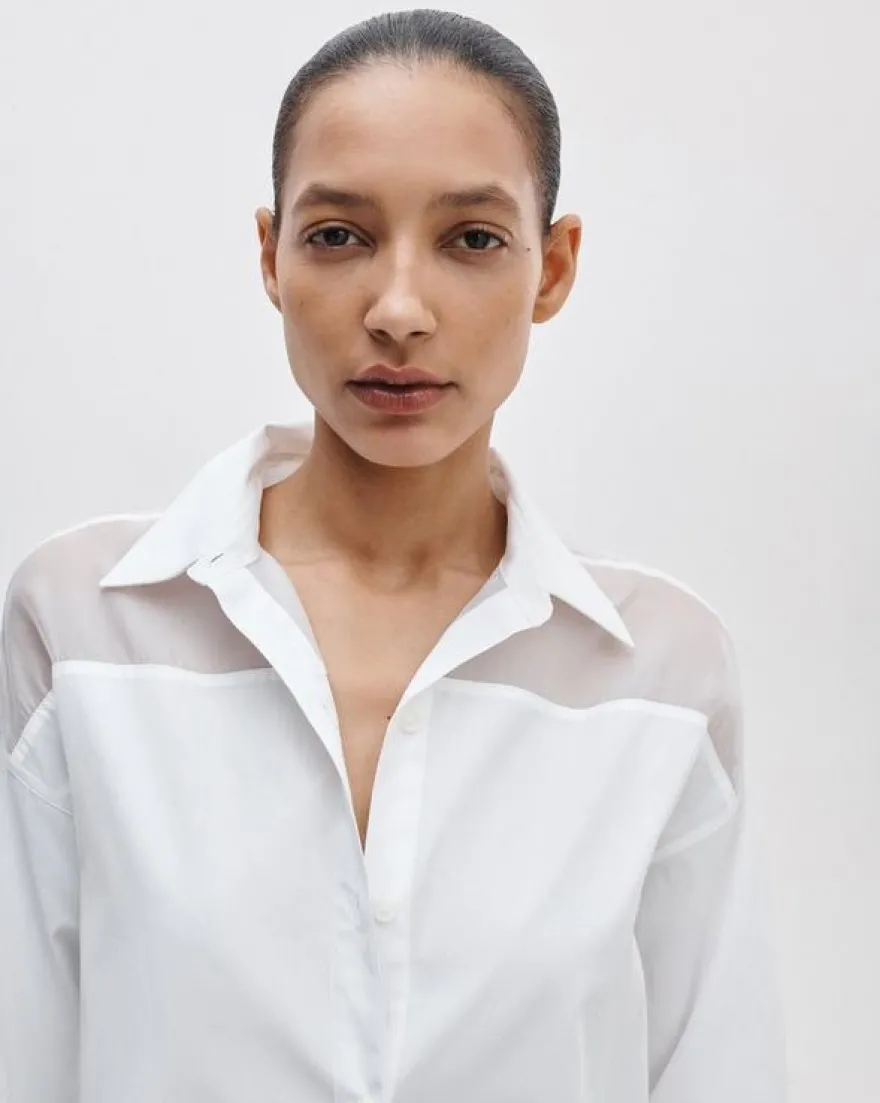 Elly Poplin-Organza Shirt
