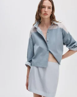 Elly Poplin-Organza Shirt