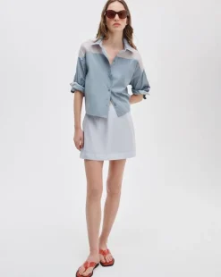 Elly Poplin-Organza Shirt