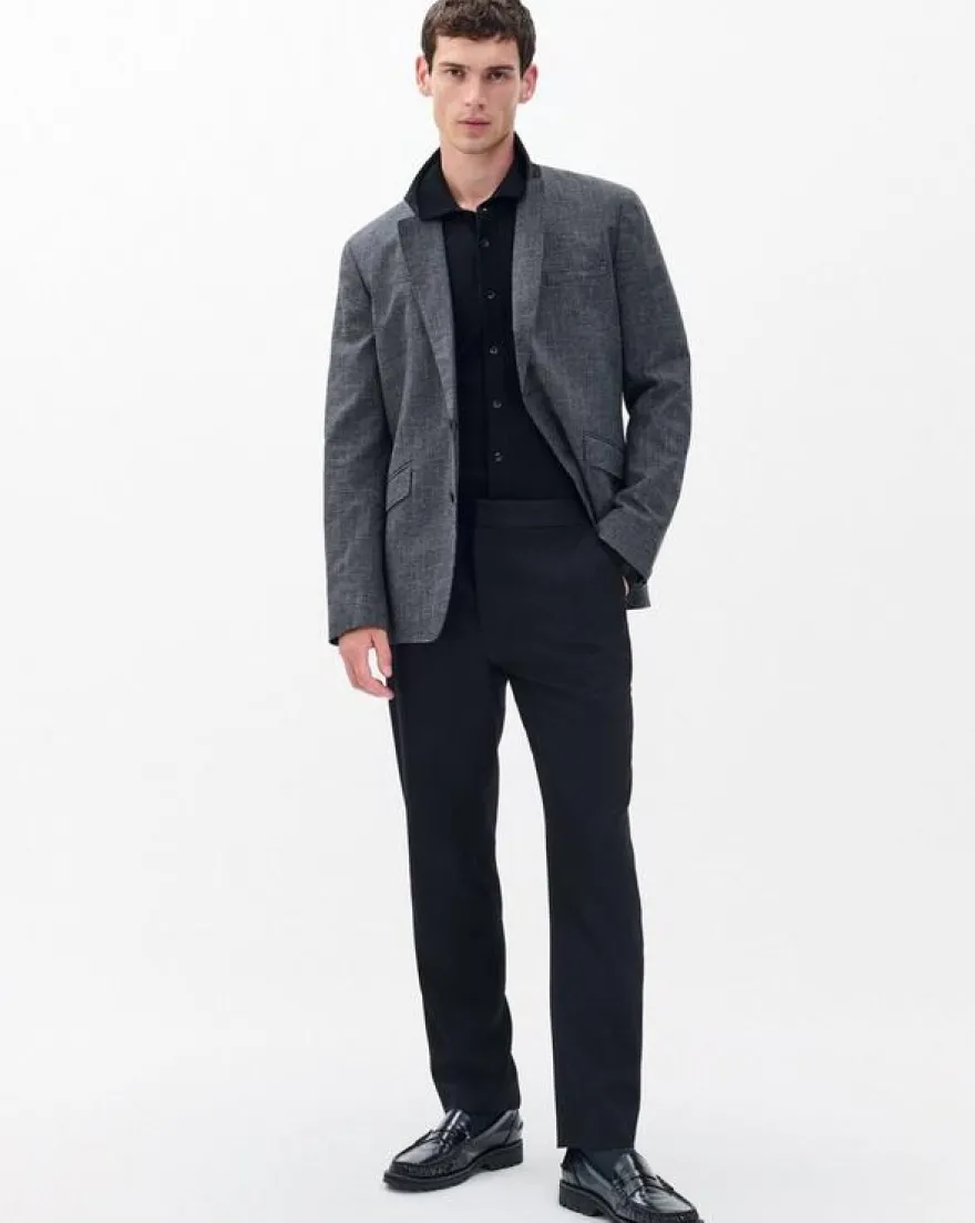 Evan British Wool Tuxedo Trousers
