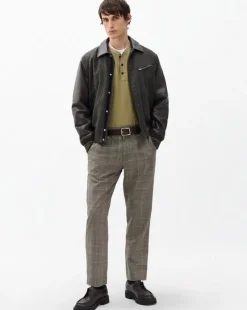 Evan Italian Plaid Wool Trousers