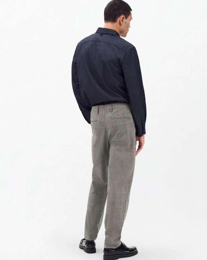 Evan Italian Plaid Wool Trousers