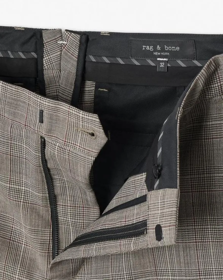Evan Italian Plaid Wool Trousers