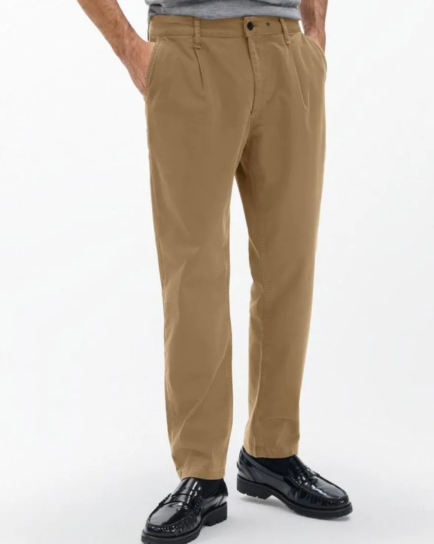 Evan Pleated Stretch Twill Chinos