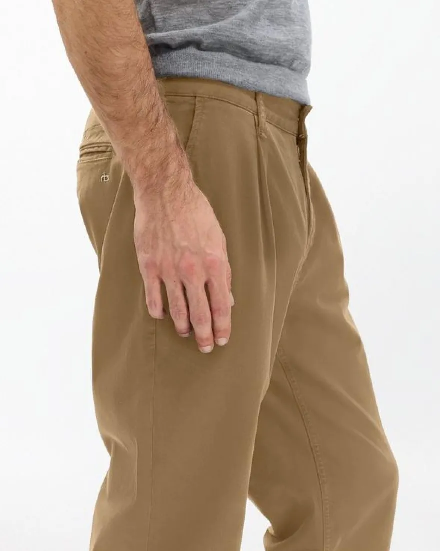 Evan Pleated Stretch Twill Chinos