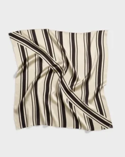 Gia Striped Italian Silk Scarf
