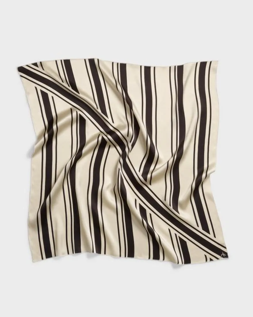 Gia Striped Italian Silk Scarf