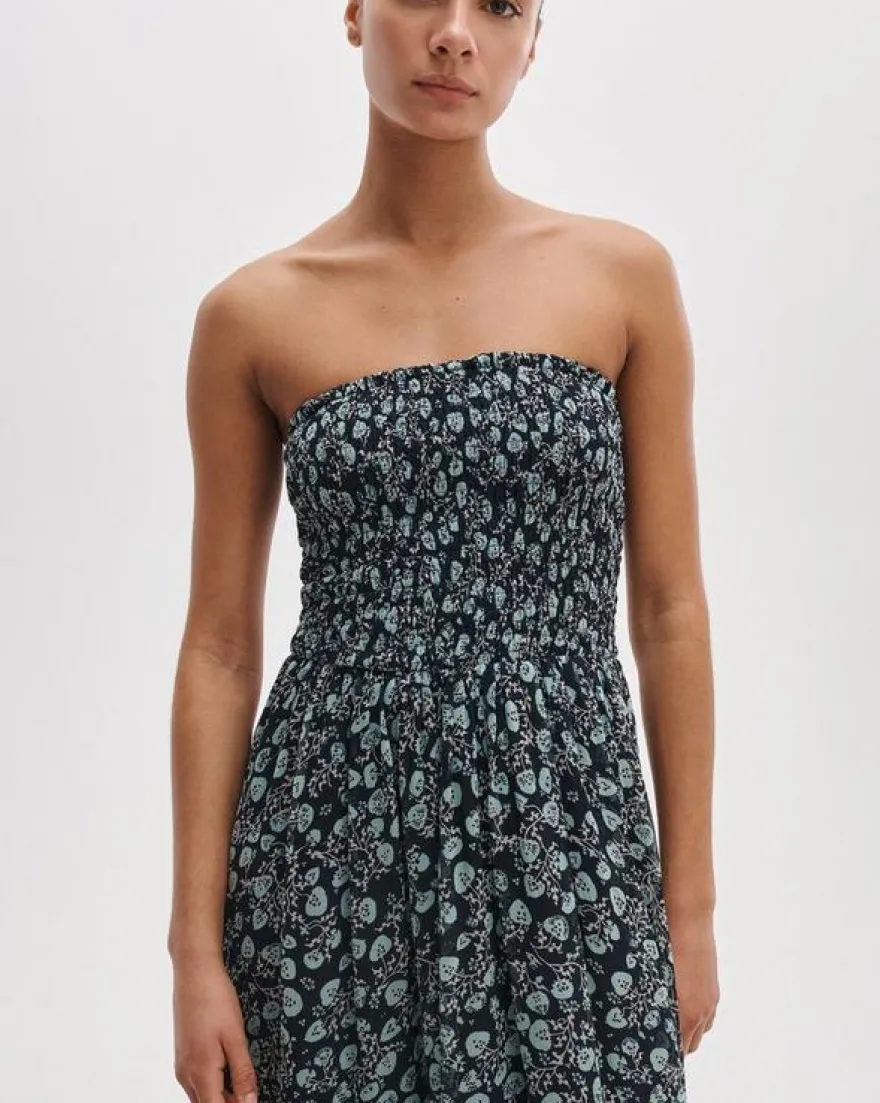 Hallie Strapless Floral Dress