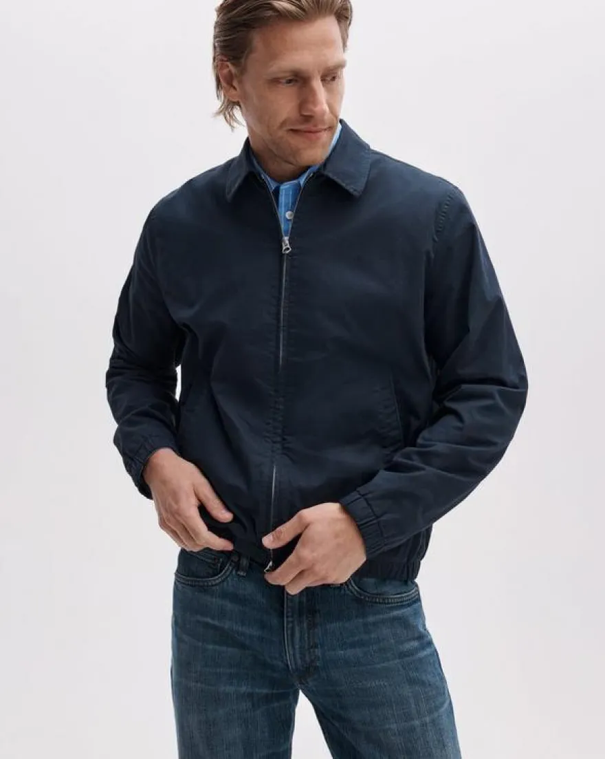 Harrington Stretch Cotton Twill Jacket