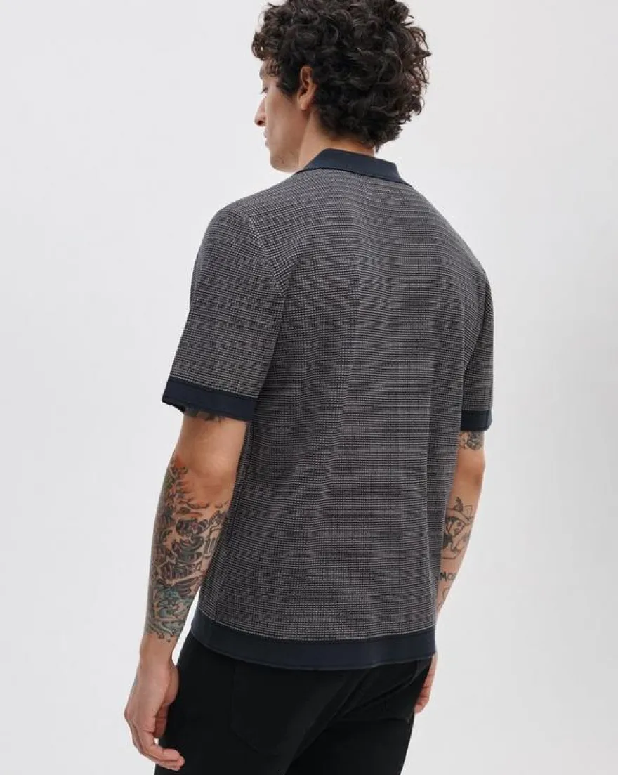 Harvey Contrast-Trim Knit Camp Shirt