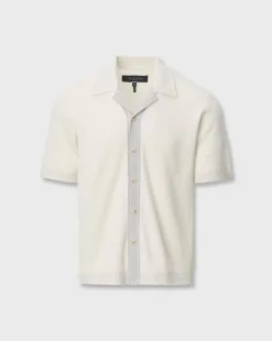 Harvey Contrast-Trim Knit Camp Shirt