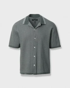 Harvey Cross-Stitch Camp Shirt