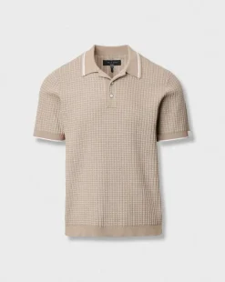 Harvey Rib-Knit Polo Shirt