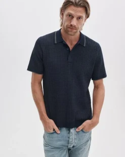 Harvey Rib-Knit Polo Shirt