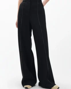 Irina Contrast-Stitch Pants