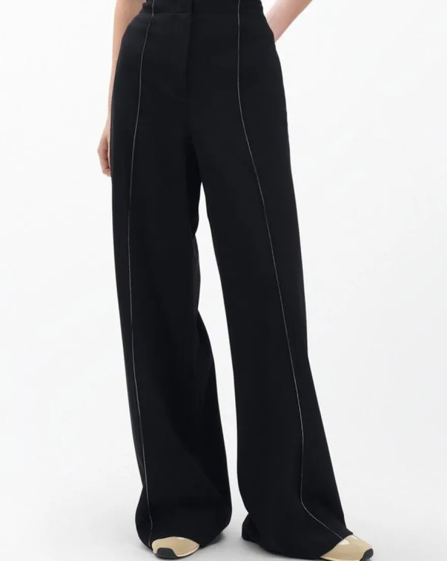 Irina Contrast-Stitch Pants
