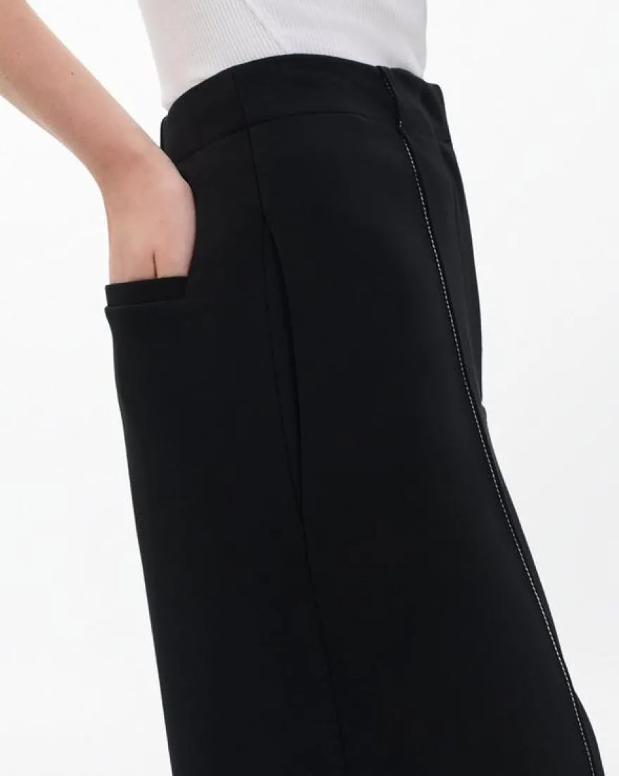 Irina Contrast-Stitch Pants