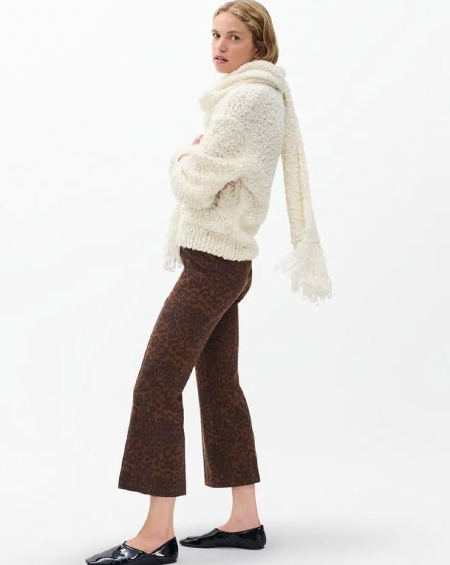 Irina Leopard-Print Kick Flare Pants