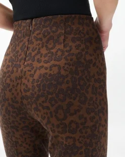 Irina Leopard-Print Kick Flare Pants