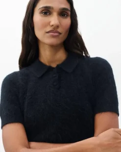 Jada Brushed Cashmere Polo