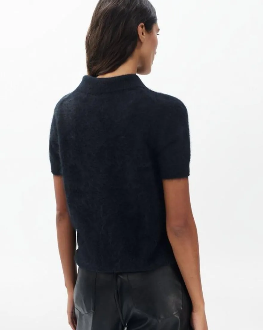 Jada Brushed Cashmere Polo