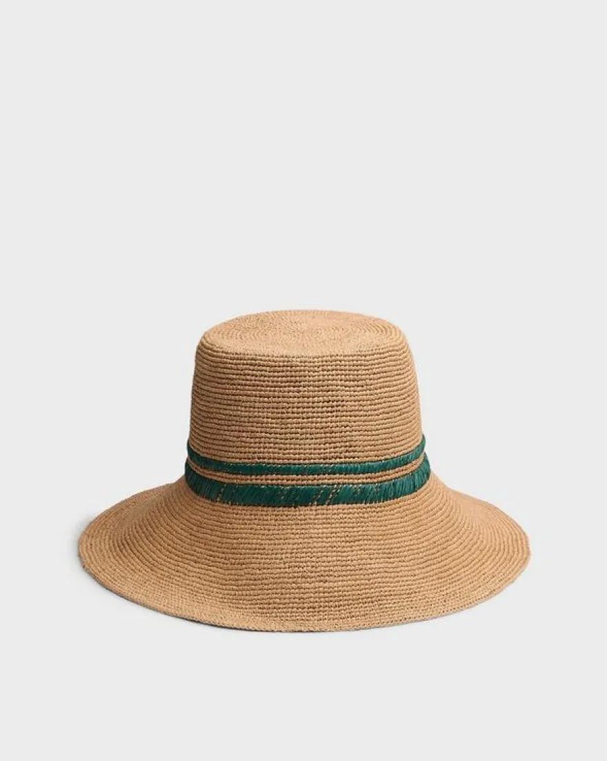 Jade Raffia Bucket Hat