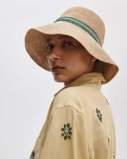Jade Raffia Bucket Hat