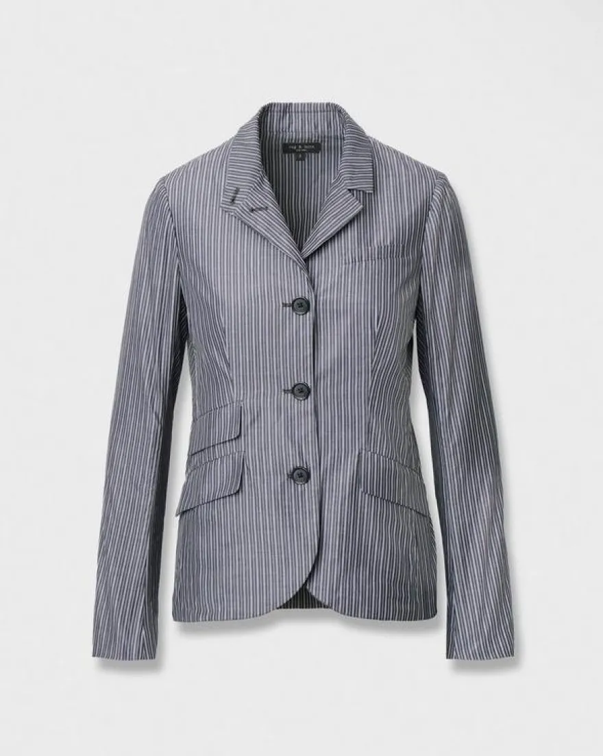 Jennie Striped Poplin Blazer