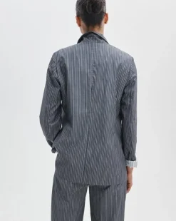 Jennie Striped Poplin Blazer