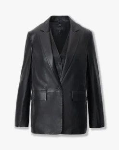 Jennifer Leather Two-in-One Blazer